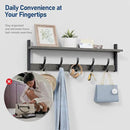Tatub 29" Rustic Coat Rack Wall Mount with Shelf, Entryway Wall Hooks with Shelf, Coat Hangers for Bathroom, Living Room, Bedroom, Dark Grey by CozyNest Decor