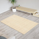 qqpp EVA 18 Tiles Baby Play Mat for Playing, Interlocking Foam Floor Mats for Tummy Time & Crawling, Puzzle Flooring Tiles with Laser Pattern for Kids. Beige. QL-91(J) b18N by TinyTreasures Baby Boutique