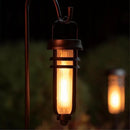 Metal Solar Torch - Adjustable Height (24" - 50"), Outdoor Lights with Flickering Flame, Waterproof Solar Powered Lights, Flame Torches for Patio, Pathway, Yard Decor, Matte Black (1-Pack) by GreenHaven Gardens