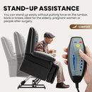 Large Dual Motor Power Lift Recliner Chair with Massage and Heat for Elderly People, Infinite Position,USB Ports and Remote Control,Breathable Leather (Black) by CozyNest Decor