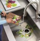 GE Disposall Batch Feed 3/4 Horsepower Motor Garbage Disposer, Good for Grinding: Vegetable Peels & Small Bones, Easy Install Kit, Non-Corded, Recommended for 2-4 Person Homes, GFB760N by CozyNest Decor
