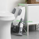 Potty Training Seat with Step Stool Ladder, SKYROKU Potty Training Toilet for Kids Boys Girls Toddlers - Comfortable Safe Potty Seat with Anti-Slip Pads Ladder Grey by TinyTreasures Baby Boutique
