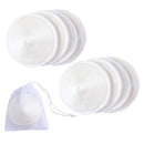 Ameda Washable Nursing Pads | 4 Pairs (8 Count) | Organic Bamboo Nursing Pads | Breastfeeding Supplies | Reusable Breast Pads for Leaking Milk | Breastfeeding Pads | Includes Mesh Laundry Bag by TinyTreasures Baby Boutique