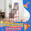 EagleStone 63IN Kids Arcade Basketball Hoop Indoor, LED Scoreboard Basketball Arcade Game Set for Outdoor with Cheer Sounds, Kids Basketball Toys for Boys Girls Age 3-5 5-7 4-8 by TinyTreasures Baby Boutique