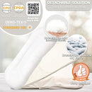 Baby Lounger - Snuggle Cozy Me Infant Lounger for Newborns | Flannel Cover, Breathable Soft, Portable Awake-Time Pad, Essential Baby Gift - White by TinyTreasures Baby Boutique