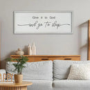 SRSZHIYUE Give It To God And Go to Sleep Sign 40"×15" for Master Bedroom Above Bed Wall Decor Large Farmhouse Guest Room Over Art Decoration (White) by CozyNest Decor