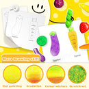 R&DLanci Toddler Crayons 8 Count, Non Toxic Washable Crayons for Toddlers, Unbreakable Easy-Grip Vegetable & Fruit Shaped Crayon for Little Hands, Toddler Coloring Art Christmas Gift by TinyTreasures Baby Boutique