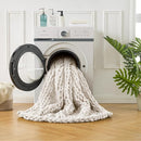 Ultra Soft Chunky Knit Blanket Throw -50x60 Hand Knitted Warm Chenille Throw Blanket, Home Decor Soft Thick Yarn Cable Knit Blanket Breathable Fleece Banket Christmas for Couch Bed Sofa Best GIF Gift