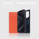 D8 Neon Full Grain Leather Wallet Case for iPhone 15 Pro - [2-in-1] Handcrafted Detachable Diary Style with Magnetic MagSafe Back Cover, Gift Box Included (Coral) by TinyTreasures Baby Boutique