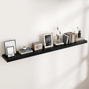 Floating Shelves for Wall, Large Wall Mounted Shelves with Invisible Brackets, Long Wood Floating Shelf for Living Room, Bedroom, Kitchen, (Black, 72" W x 9" D x 1.5" H) by TinyTreasures Baby Boutique