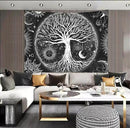 FORATER Tree of Life Tapestry Wall Hanging, Sun and Moon Aesthetic Wall Tapestry Black and White Tapestries Home Decor for Living Room Bedroom(53 x 61 Inch, Black and White) by CozyNest Decor