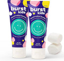BURST Marshmallow Sparkle Kids Toothpaste with Fluoride (4oz/2 Pack) | Great Tasting | Flavored for Children & Toddlers | Anticavity | Dye Free & Vegan | Safe for Kids Ages 2+ by CozyNest Decor