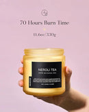 M&SENSE Neroli Tea Scented Candle - 11.6oz Natural Soy Wax Non Toxic 70-Hour Burn, 2-Wick Citrus Scent Candle for Stress Relief & Relaxation - Slow-Burning Home Fragrance Gift for Holiday by CozyNest Decor