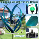 Outdoor Wind Spinners with Solar Light, 82'' Metal Large Spinner Yard Art, Peacock Blue Wind Sculptures for Garden Lawn Patio, Gifts for Family by CozyNest Decor