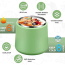 Soup Thermo for Hot Food 20oz Lunch Containers with Buckle Lid Wide Mouth Hot Food Jar Vacuum Insulated Stainless Steel Bento Box Leakproof with Spoon(Green) by TinyTreasures Baby Boutique