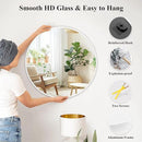 Fabuday White Round Mirror 28 Inch - Big Circle Mirror for Bathroom, Living Room, Hallway, Entryway, Matte Aluminum Frame Circular Mirrors for Wall Decor by CozyNest Decor