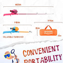 Kids Fishing Pole, Telescopic Fishing Rod, Toddler Collapsible Fishing Rod and Reel Combo with Tackle Box, Fishing Line, Bobber, and Soft Lures for Boy, Girl, Youth, Beginner, Over 4 Years Old by TinyTreasures Baby Boutique