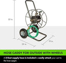 Yard Butler Hose Reel Cart with Wheels Heavy Duty 200 Foot Metal Hose Reel Suitable for Gardens, Lawns and Outdoor - IHT-2EZ by GreenHaven Gardens