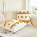 HOdo Home 18x18 Throw Pillow Covers, 2PCS Tufted Boho Jacquard Pillow Covers,Farmhouse Decorative Pillow Cover,Pillow Cases for Couch Sofa Bed Stylish Decor, Simple Textured Cushion Sham by CozyNest Decor