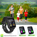 Smart Watch for Kids 4-12 Years Boys Girls,Smartwatch,Aluminum Case with Pink Sport Band,24 Games Camera Voice Music Video Player Recorder,Pedometer Flashlight, Birthday (Black) by TinyTreasures Baby Boutique