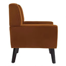 UIXE Accent Chairs Set of 2, Velvet Upholstered Armchair for Living Room, Modern Club Arm Chairs Comfy Single Sofa Button Tufted Bedroom Reading Seat - Orange by CozyNest Decor