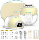 Ellie Wearable Hands Free Breast Pump, Portable Breastfeeding Pump w/Soft Double-Sealed Flange, Anti-Backflow & Leakproof Design, Ultra-Slim and Quiet, 4 Modes 9 Levels, Smart Nightlight, 2 Pack by TinyTreasures Baby Boutique
