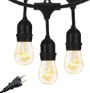 Brightech Ambience Pro Incandescent Outdoor String Lights - Commercial Grade Waterproof Patio Lights with 48 Ft Dimmable Edison Bulbs, Porch String Lights for Patio, Backyard - 15 Bulbs 11W by CozyNest Decor