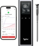 Sync One Smart Wireless Meat Thermometer: Standalone Base with LCD Display, Unlimited WiFi & Bluetooth Range, Enhanced Signal Stability for BBQ, Grill, Oven, and Smoker by TinyTreasures Baby Boutique