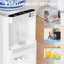 COWSAR 3-in-1 Water Cooler with Ice Maker, Hot & Cold Top Loading, Water Dispenser for 5 Gallon Bottle, 33LBS/24H Ice Maker with Child Safety Lock, White by CozyNest Decor