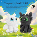 Crochet Kit for Beginners,Beginner Crocheting Animals Kits w Step-by-Step Video Tutorials, Knitting Starter Pack for Adults and Kids,2 Pack Dragon by TinyTreasures Baby Boutique