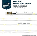 Joiedomi 1200 LED Christmas Lights Outdoor,394 FT Warm White Christmas Tree Lights with 8 Modes Timer, PVC Clear Wire String Lights with Reel for Indoor Outdoor Holiday Xmas Eve Night Decorations by GreenHaven Gardens