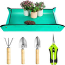Plant Repotting Mat, 5Pcs Succulent Tools Mini Garden Small Gardening Tools Indoor, Pruning Shear Gardening Scissor, Hand kit for Bonsai, Cactus, Fairy, Houseplant Transplanting, Seedling by GreenHaven Gardens