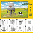Farm Animals Toys Set Barn Toy Combine Harvester Tractor with Trailer Horse Stable Grain Bins Horse Cow Farmer Figures Fence Playset for Kids Toddlers Boy Girl 3-7 Years Old by GreenHaven Gardens