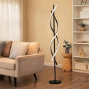 Unique Spiral Floor Lamp 3 Color Dimmable with Remote Standing Floor Lamp, Modern Creative Tall Lamp Control for Living Room Bedroom and Office Black by CozyNest Decor