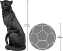 Design Toscano Pensive Panther Black Jaguar Statue by GreenHaven Gardens