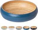 Fruit Bowl For Kitchen Counter, Decorative Bowl, Large Serving Bowl Or Fruit Basket For Kitchen Spun Bamboo (Blue) by CozyNest Decor