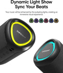 Portable Bluetooth Speaker with Lights, Stocking Stuffers, Powerful Crystal Clear Sound, IPX5 Waterproof, All Day Playtime, BT 5.3, TWS Paring, Small Wireless Speaker for Outdoor, White Elephant Gifts by CozyNest Decor