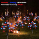 Upgraded 4th of July Decorations Solar Lights, 2 Packs 40LED Red White and Blue 4th of July Stake Lights, Outdoor Waterproof Memorial Day Decorations Patriotic Lights for Garden Yard Pathway Grave by GreenHaven Gardens