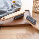 2PCS Wood Laundry Brush, Long Handle Clothing Stain Remover Scrubber, Soft Bristle for Scrubbing Out Tough on Delicate, Easy to Grip Hand Washing Clothes by CozyNest Decor