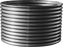 Land Guard 4×4×3ft Galvanized Raised Garden Bed Kit, Round Galvanized Planter Raised Garden Boxes Outdoor, Large Metal Raised Garden Beds for Vegetables, Grey by CozyNest Decor