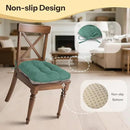 Non Slip Chair Cushions for Dining Chairs Set of 4 Kitchen Chair Cushions 18"x18"x3" Turfted Chair Pads Comfortable and Soft Seat Cushion with Ties, Dark Green by CozyNest Decor