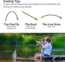 Kids Fishing Pole, Kids Portable Telescopic Fishing Rod Set, Tackle Box and Fishing Net Combo Kit, Kids Fishing Gear for Boys and Girls Age 5-10 and Youth by TinyTreasures Baby Boutique