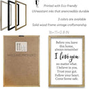 Before You Leave This Home Sign Wall Decor 16x11 Inch I Love You Inspirational Entryway Wood Framed Wall Hang Art (Wood) by CozyNest Decor