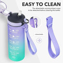 Enerbone Water Bottle, Leakproof BPA & Toxic Free, Motivational Water Bottle with Times to Drink and Straw, Fitness Sports Water Bottle with Strap for Office, Gym, Outdoor Sports by CozyNest Decor