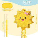 WERNNSAI Sun Pinata-Sunshine Party Decorations pull string Sun Pinata with Blindfold and Bat for Girls Kids Sun Brithday Baby Shower Summer Party Game Supplies by TinyTreasures Baby Boutique