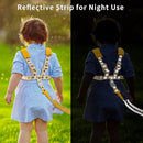 Toddler Leashes + Anti Lost Wrist Link for Kids, 4 in 1 Kid Harness Backpack Leash for Girls Boys, Reflective Kids Anti Lost Leash Cute Baby Harness Belt Strap Foldable Child Safety Leash for Park Zoo by TinyTreasures Baby Boutique