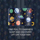Kids Space Rockets Blackout Curtains - 100% Blackout, Thermal Insulated, Noise Reducing, Perfect for Kids Room and Nursery, 2 Panels (Color Pop Rockets, W52×L84) by TinyTreasures Baby Boutique