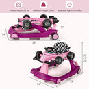 HONEY JOY 4-in-1 Baby Walker, Activity Push Walker w/3 Adjustable Heights, Smooth Wheels w/Adjustable Speed, Padded Seat, Music & Light, Foldable Car Walker for Baby Boys Girls Age 6 Months+ (Purple) by TinyTreasures Baby Boutique