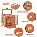 AKOZLIN Huge Jewelry Box Organizer Functional Large Leather Jewelry Storage Case for Women Girls Ring Necklace Earring Bracelet Holder Organizer with Mirror by TinyTreasures Baby Boutique