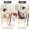 Toddler Booster Seat for Dining Table Kitchen Chair, Waterproof Non-Slip with Backrest & Adjustable Straps, Portable PU Travel Baby Kids Booster Seat Cushion by TinyTreasures Baby Boutique